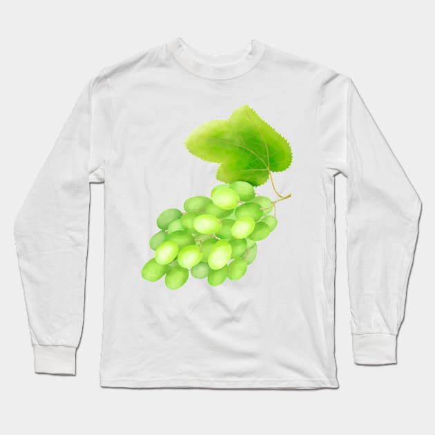 Green grapes Long Sleeve T-Shirt by Amalus-files